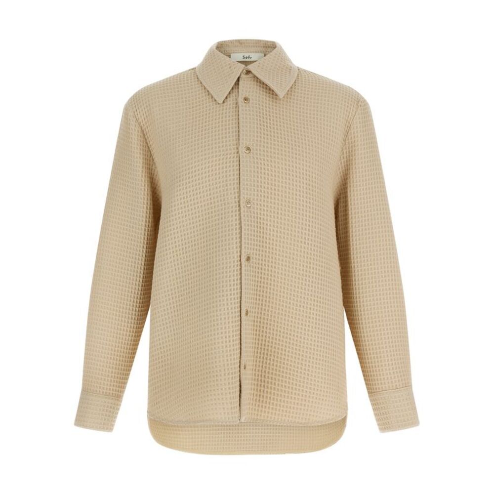 SÉFR Beige Cotton Men's Blouse